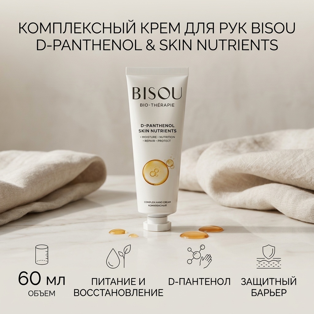 BISOU D-Panthenol & Skin Nutrients Комплексный крем для рук 60 мл