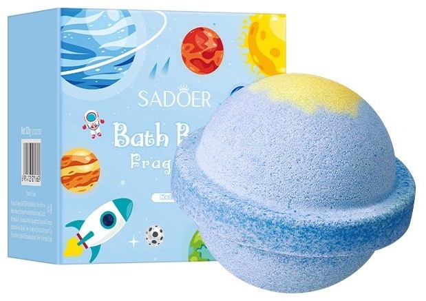 SADOER Planet Bath Salt Ball - Blue and Yellow - Соляной шарик для ванны бомбочка 120 г