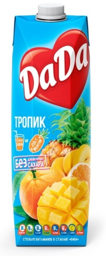 Нектар DaDa тропик без сахара с мякотью 0.95 л