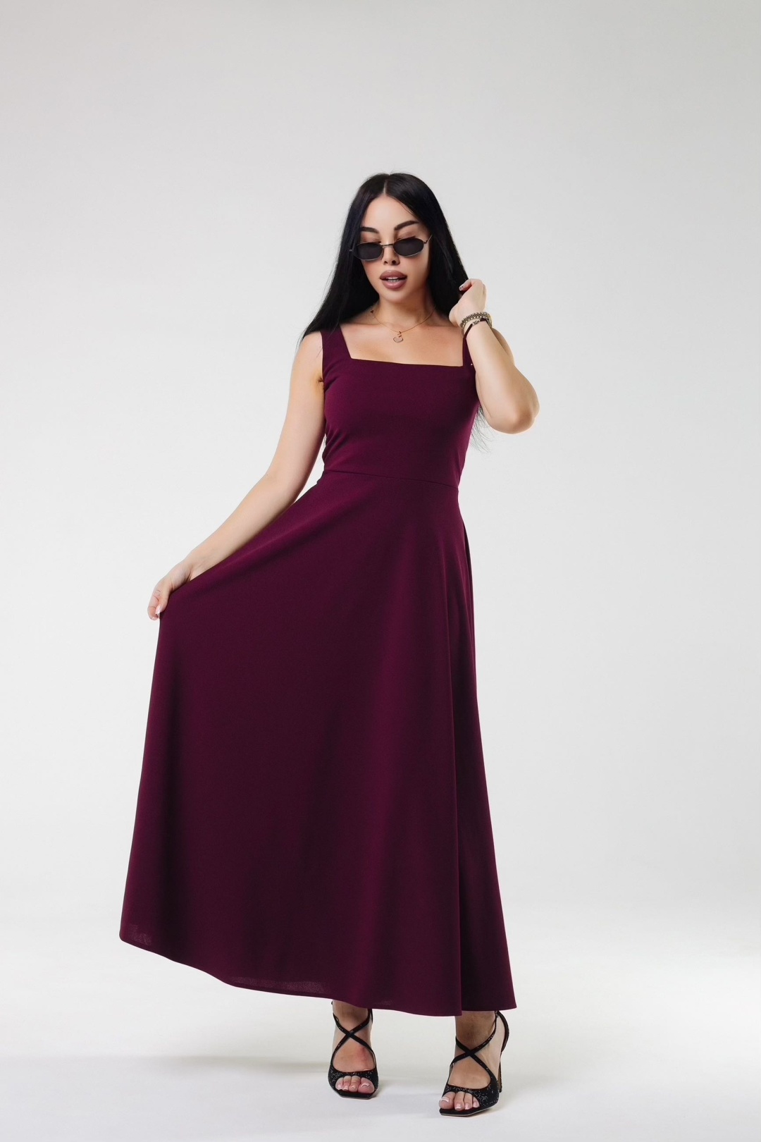 Сарафан LALINA FASHION BRAND темно-бордовый