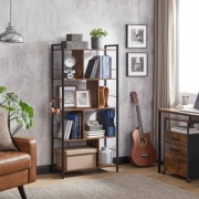 Стеллаж напольный ZENE LBC121, 74x30x150 см, черный, коричневый