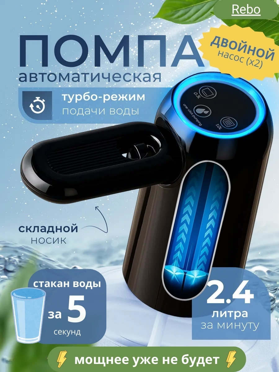 Помпа для воды Rebo TASQYN черный