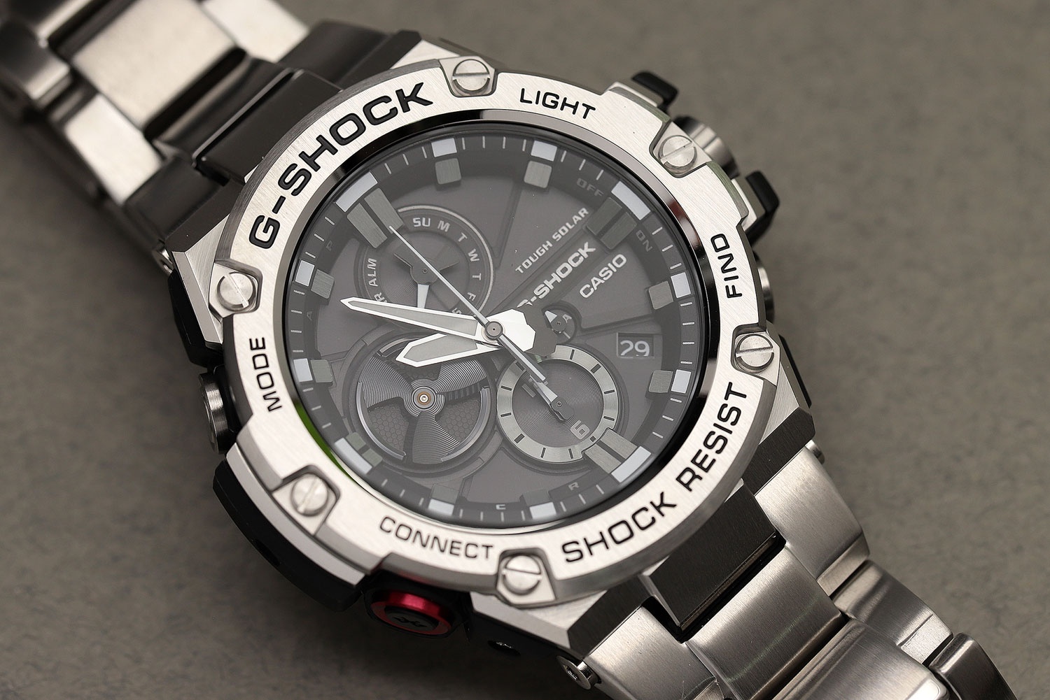 Кварцевые CASIO GST-B100D-1ADR пластик, нержавеющая сталь