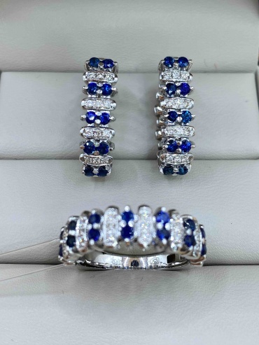 DN Jewelry 998 вес 9.98 г золото, бриллиант, сапфир