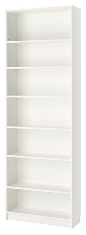Стеллаж напольный IKEA BILLY s89545291, 80x28x237 см, белый