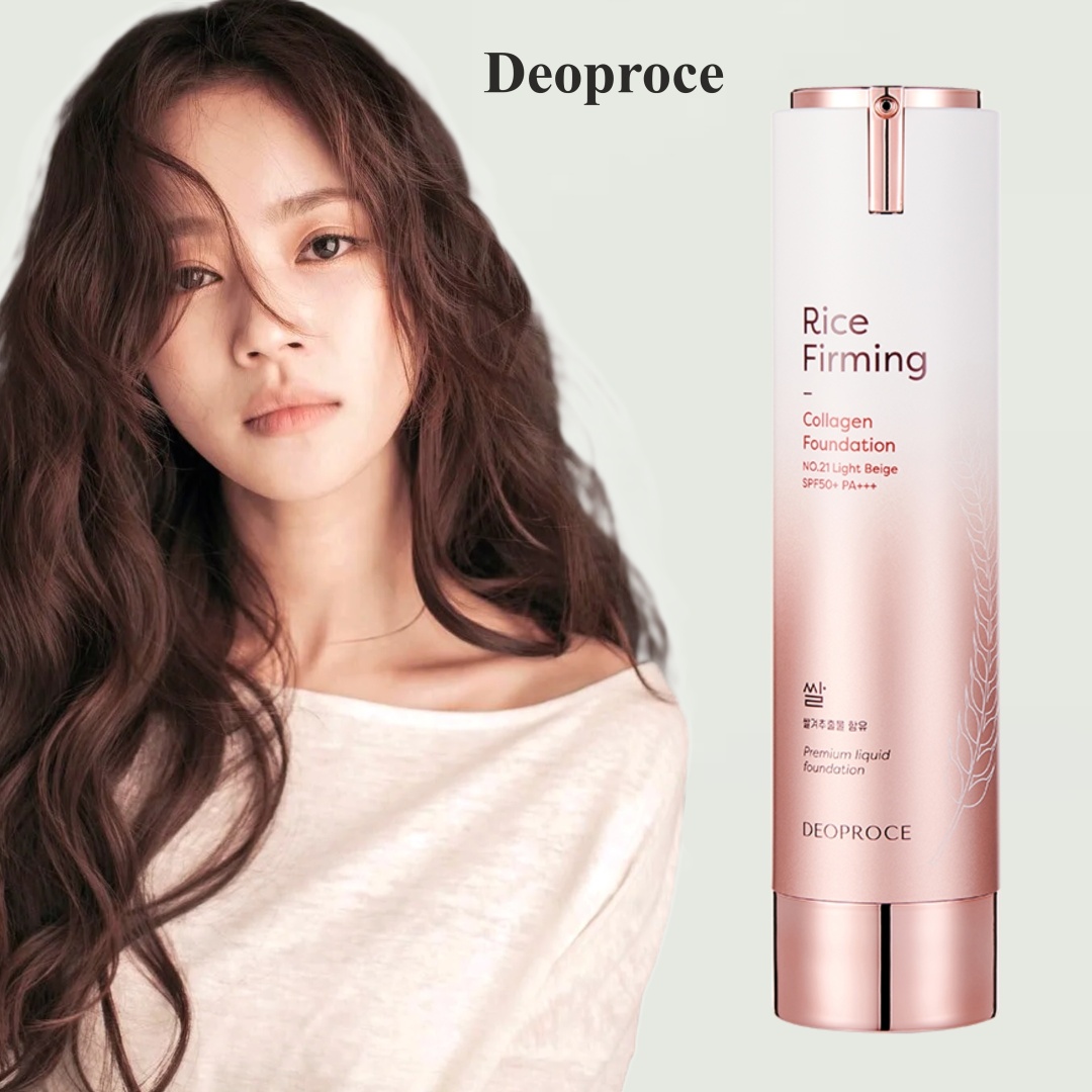 Deoproce Collagen Foundation Beige SPF50+ PA+++ тональный крем 21 Beige 50 мл