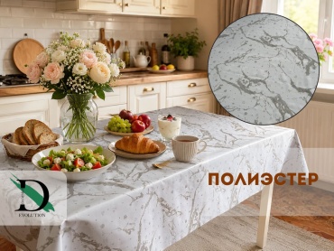 Скатерть DAMSKO evolution Кристалл 140x100 см, полиэстер, 1 шт