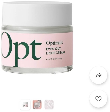377 крем Лёгкий крем для лица против пигментации Optimals для лица 50 мл