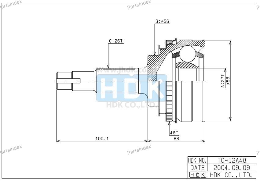 HDK ШРУС TO012A48