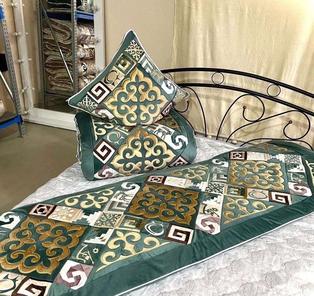 100 KORPE комплект корпе с подушками 220x80 см, вата, хлопок, мятный