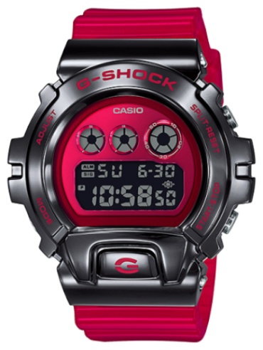 Кварцевые CASIO GM-6900B-4DR сталь, полимер