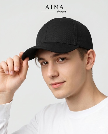 Кепка ATMA brand размер универсальный, черный