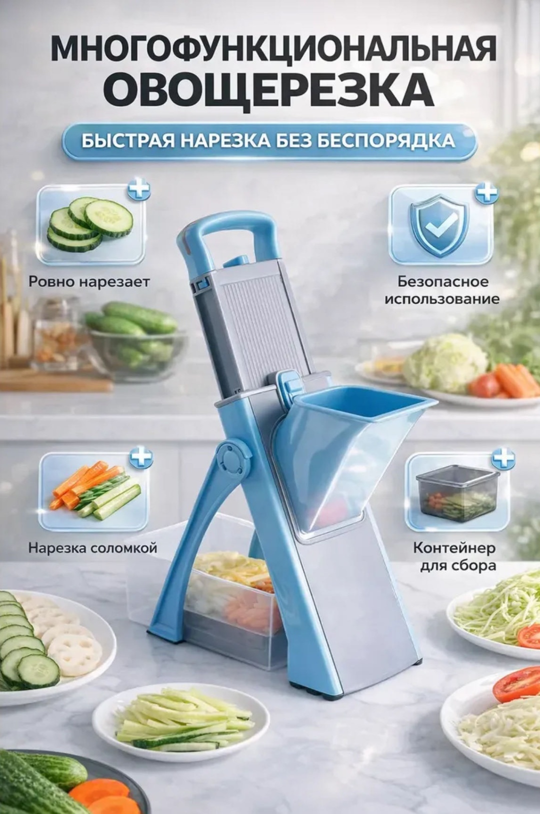 Овощерезка 30128414_177276894, пластик, нерж.сталь