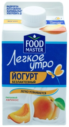Йогурт Foodmaster Легкое утро безлактозный абрикос 2% 450 г