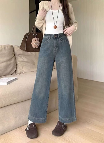 Джинсы широкие и расклешенные Colorado Jeans серебристый, светло-синий