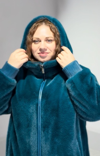 Шуба Грация синий