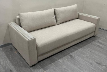 Диван TURAN HOME Comfort, 235х105 см, обивка велюр, белый
