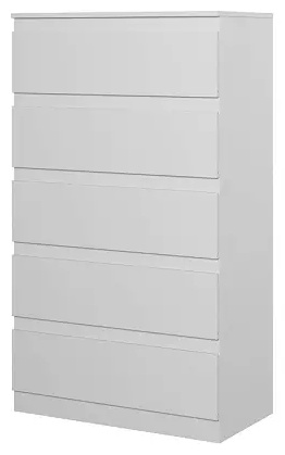 Комод НК-Мебель Штерн, 78x43x136 см, белый