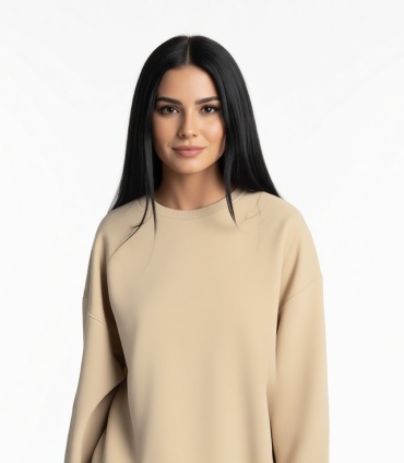 Свитшот Zhanat Moda бежевый, антрацит
