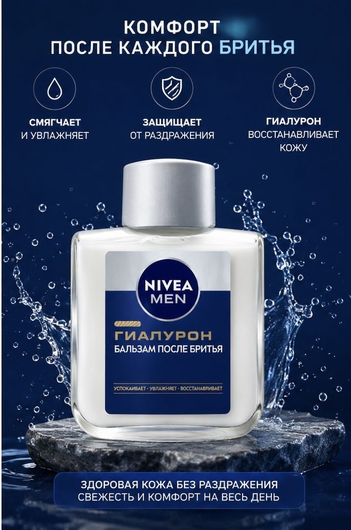 NIVEA Гиалурон бальзам после бритья 100 мл