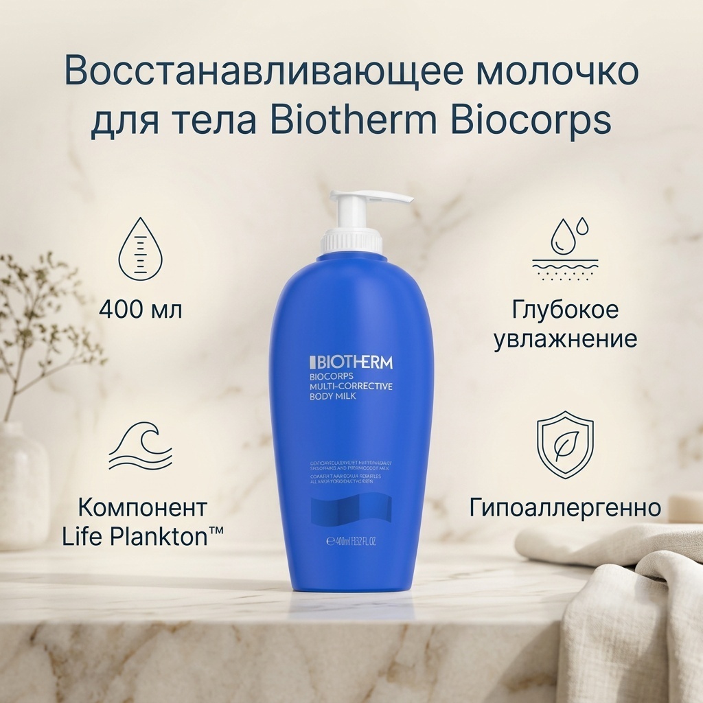 Biotherm восстанавливающее мультикорректирующее молочко для тела 400 мл