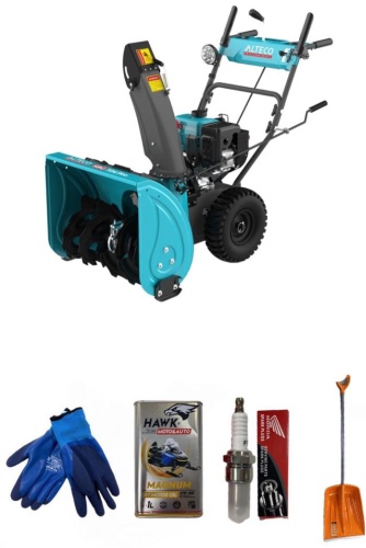ALTECO SBG 724 Pro лопата, масло, свеча, перчатки