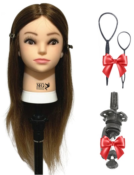 Mgshop.Kz женский, волосы натуральные каштан, 45 см
