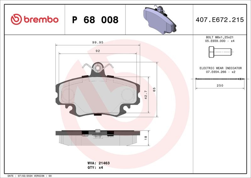 Колодки Brembo P68008