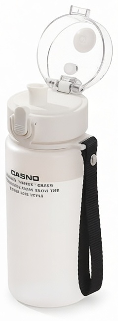 Бутылка Casno 0.4 л белый, флип-топ, пластик