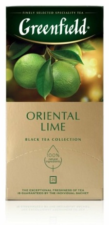 Чай Greenfield Oriental Lime черный гранулированный 25 пакетиков