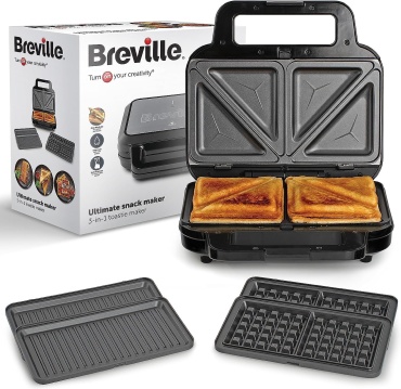 Вафельница Breville VST097 черный, стальной