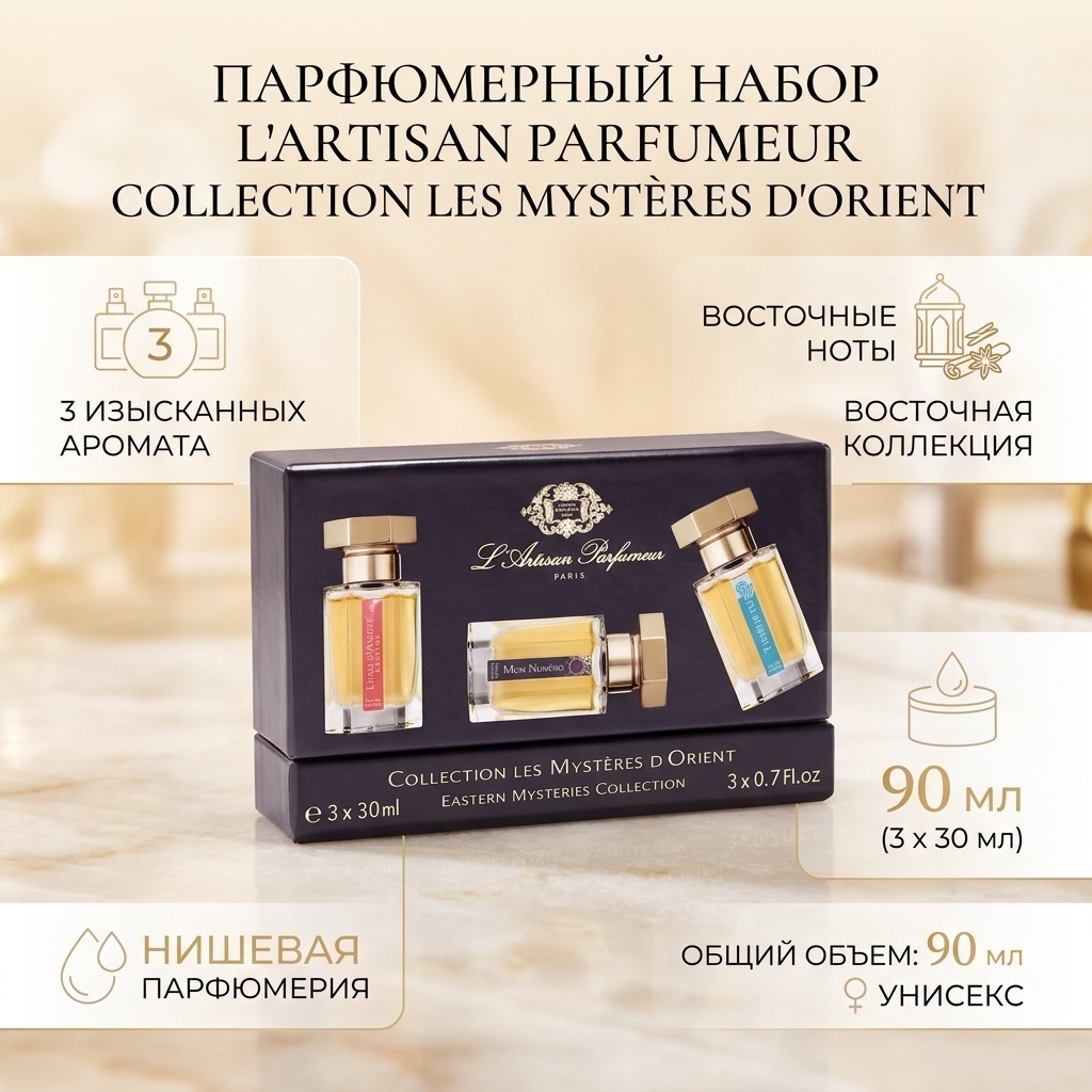 LArtisan Parfumeur Collection les Mysteres d'Orient парфюмерный набор 3 шт по 30 мл, унисекс