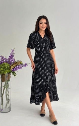 Повседневное платье Exclusive model черный, белый