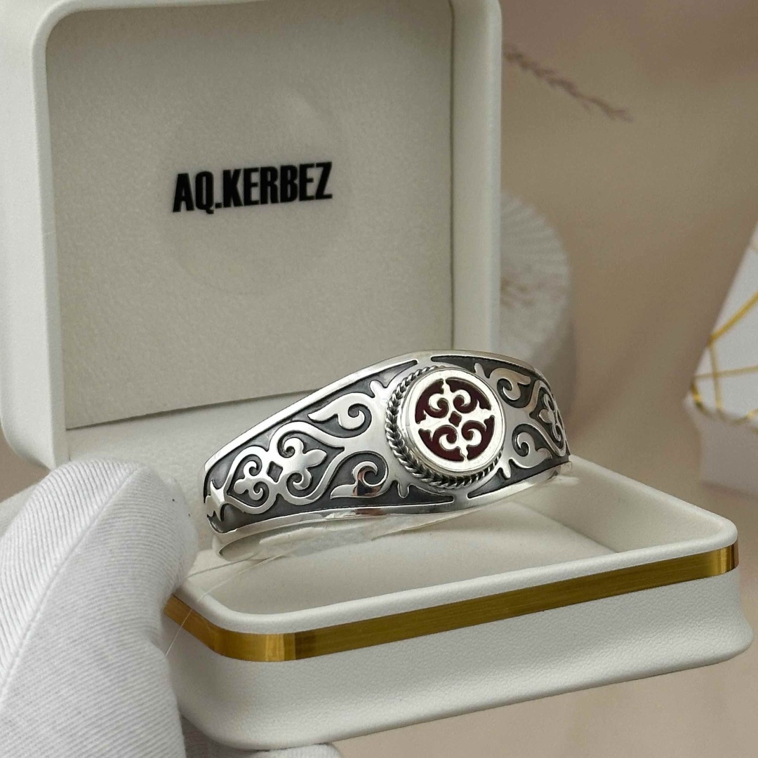 AQ.KERBEZ Күміс білезік AQ1465 длина 18 см, вес 30 г серебро, плетение отсутствует