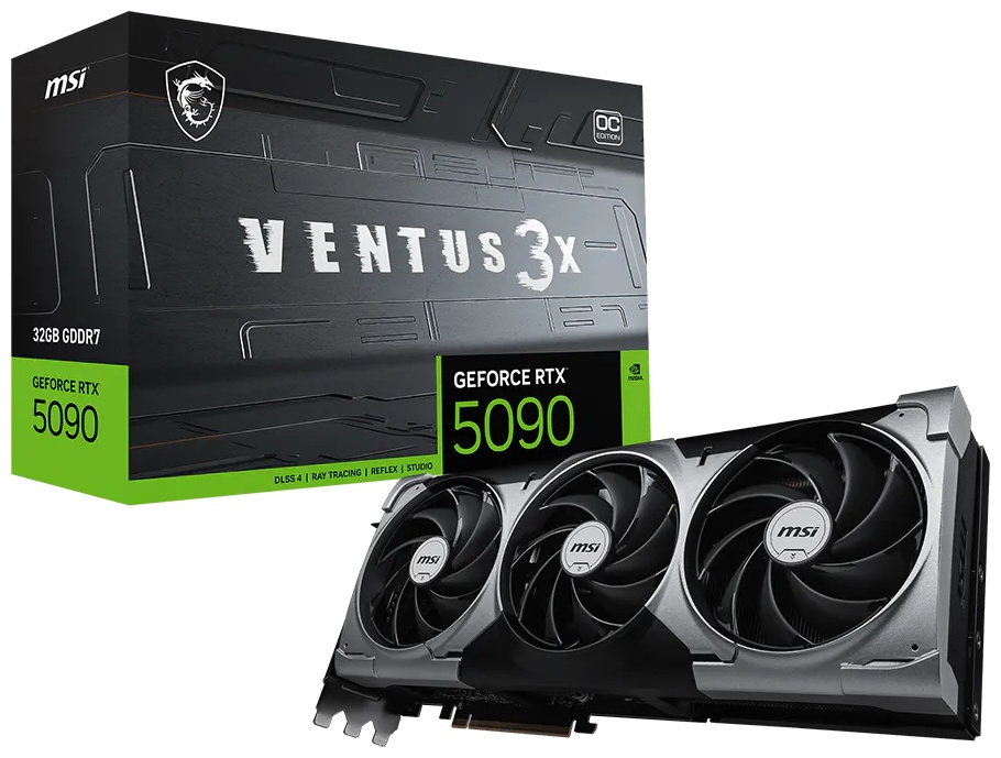 Видеокарта MSI GeForce RTX 5090 Ventus 3X OC (RTX 5090 32G VENTUS 3X OC) 32 Гб