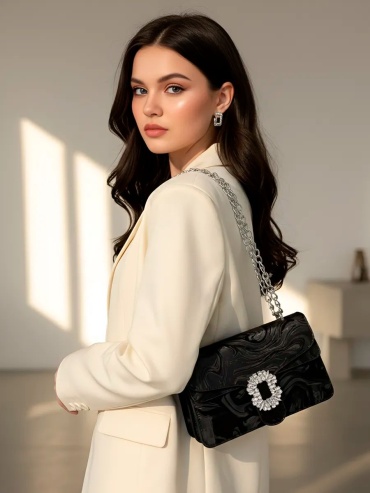 Сумка кросс-боди DESIGNER JEWERLY экокожа черный