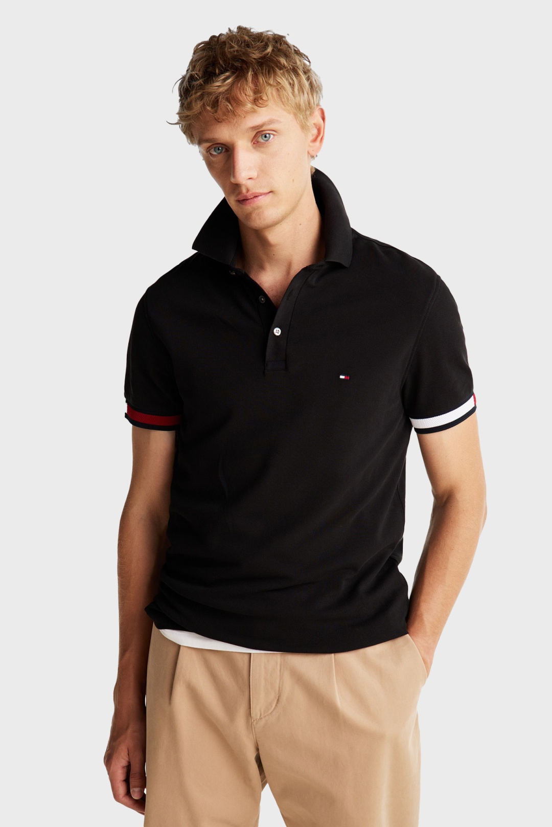 Поло Tommy Hilfiger черный