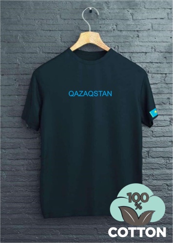 Футболка Darlex QAZAQSTAN черный, голубой