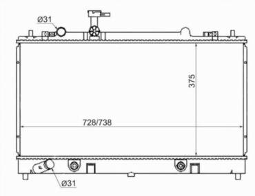 SAT радиатор основной L321-15-200C