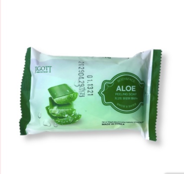Кусковое мыло туалетное JIGOTT Aloe Peeling Soap 1 шт