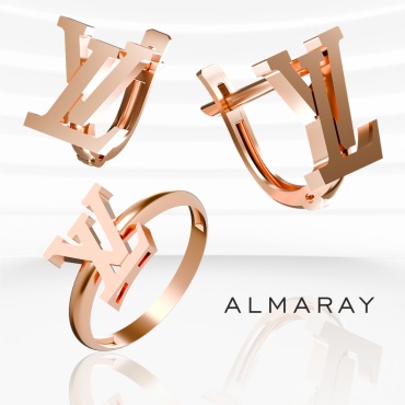 ALMARAY 11100691-21100691 вес 4.47 г золото, без вставок