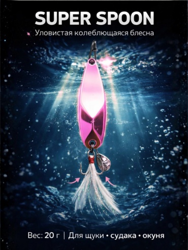 Блесна GT-BIO Super Jc II-20 g 414-020 1 шт 90 мм розовый