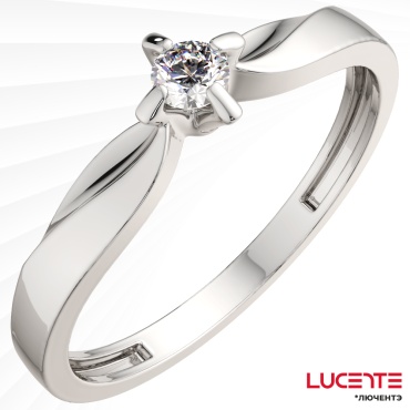Lucente Бриллианты Якутии RIN-LU-585-278405-175 размер 17.5 вес 0.95 г золото, бриллиант