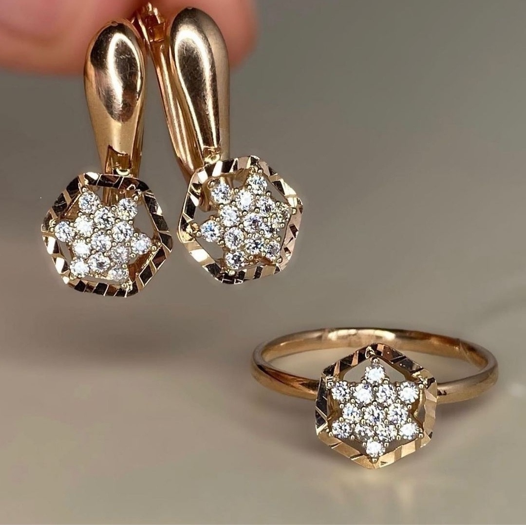 Diamant 86545 вес 4 г золото, фианит