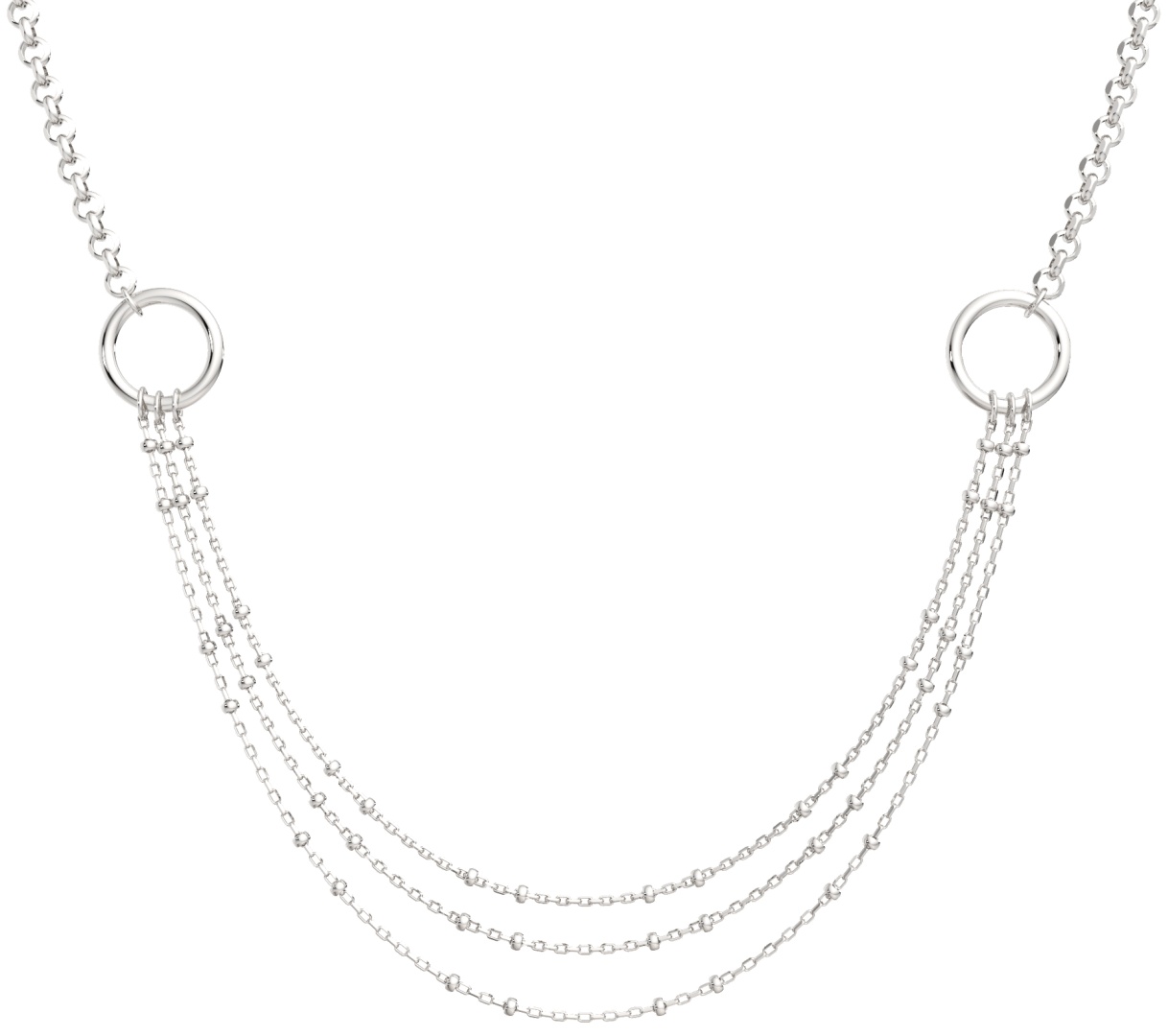Колье Lucente Silver ZO-0540102_45 длина 45 см вес 10.24 г серебро, без вставок