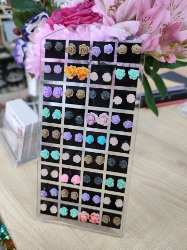 Серьги Accessories пластик, бижутерный сплав, без вставок