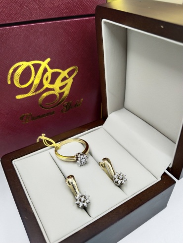 Dinara Gold NR 3084 - SET 78 вес 4 г золото, бриллиант