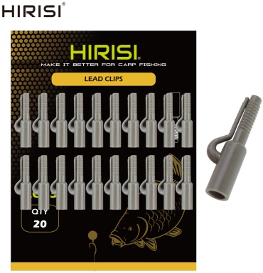 Клипса HIRISI Клипса для грузила, 25 мм, карповая оснастка, lead clip, 20 шт