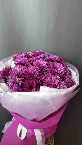 Bloomera Flowers букет с открыткой хризантема 9 шт 38 см