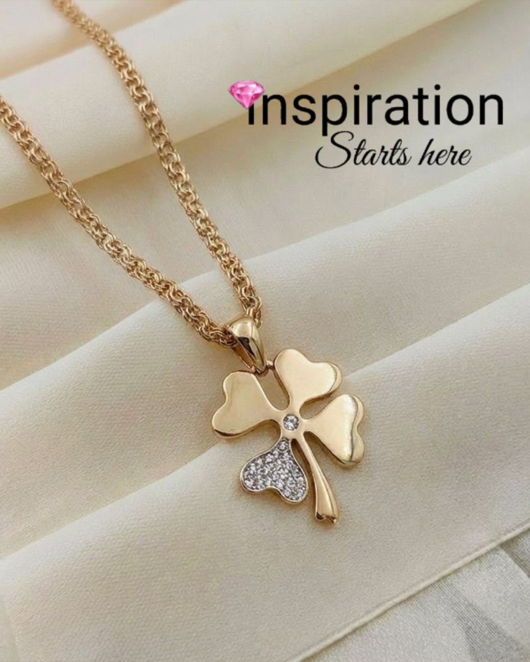Колье Inspiration 089633423 длина 55 см вес 6.31 г золото, фианит
